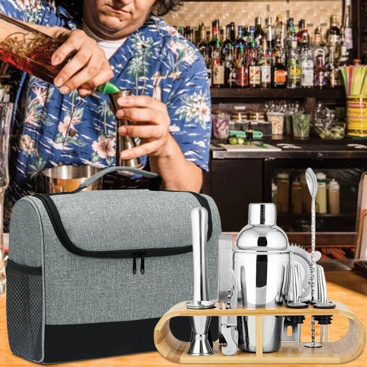 Travel Bartender Kit Bag Bar Tool Storage Bag, 32.5 x 14.5 x 25.4cm