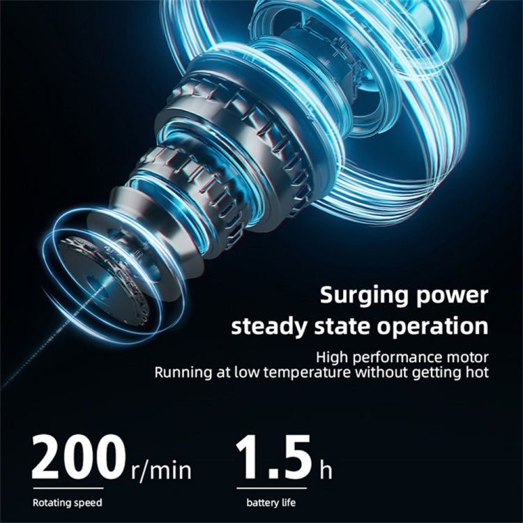 DY701 3 In 1 Electric Feather Duster Handheld Telescopic Dust Clean Brush, 3 In 1 White, 3 In