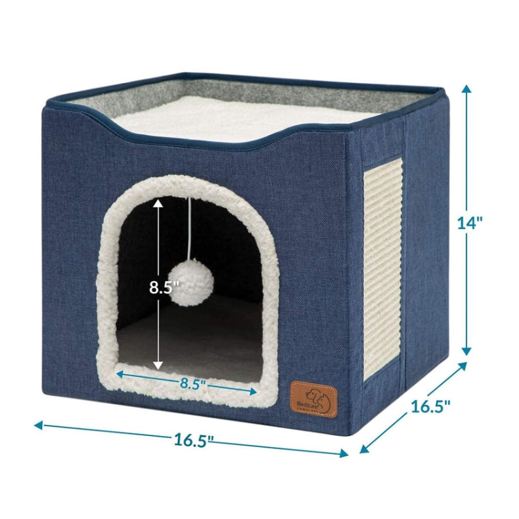 Pet Stool Pet Kennel Indoor Foldable Storage Stool Cat Dog Kennel, 41 x 41 x 35cm
