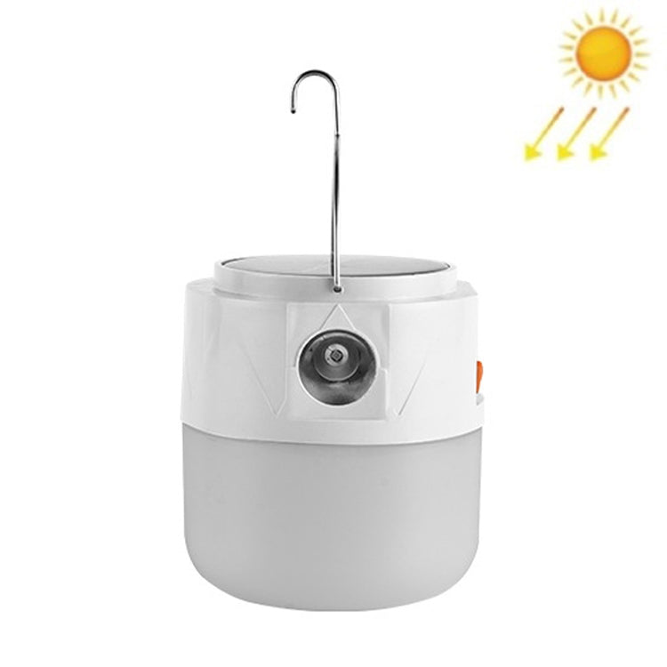 105 Solar Rechargeable LED Bulb Light Camping Light Emergency Light with Flashlight Function, White, Blue, Orange White