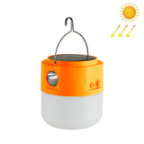 105 Solar Rechargeable LED Bulb Light Camping Light Emergency Light with Flashlight Function, White, Blue, Orange Orange