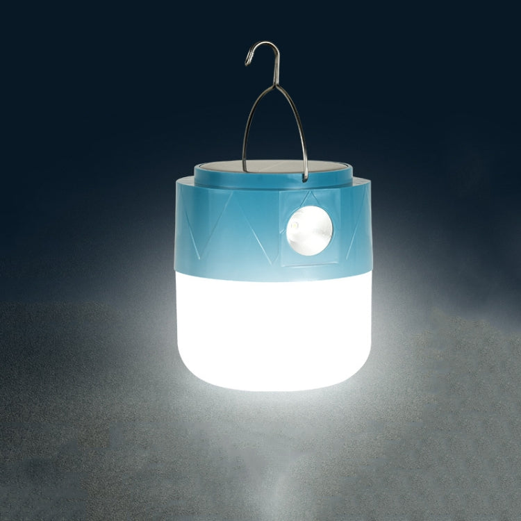 105 Solar Rechargeable LED Bulb Light Camping Light Emergency Light with Flashlight Function, White, Blue, Orange