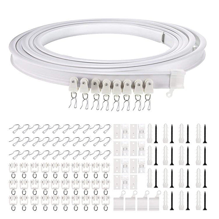 5M Curtain Track Curved Rail Hook Pulley Mounting Code Screw Expansion Plug, 5m