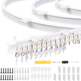 Model Steel Rail Bending Curtain Rail Flexible Guide Set, Size:, 3m White