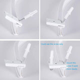 Model Steel Rail Bending Curtain Rail Flexible Guide Set, Size:, 3m White