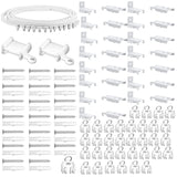 Model Steel Rail Bending Curtain Rail Flexible Guide Set, Size:, 5m White