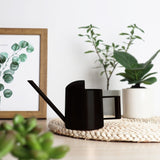 300ML Stainless Steel Watering Can with Long Spout, Bronze, Black