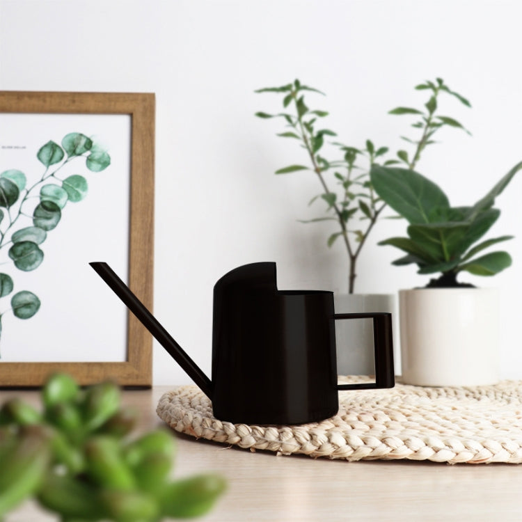 300ML Stainless Steel Watering Can with Long Spout, Bronze, Black