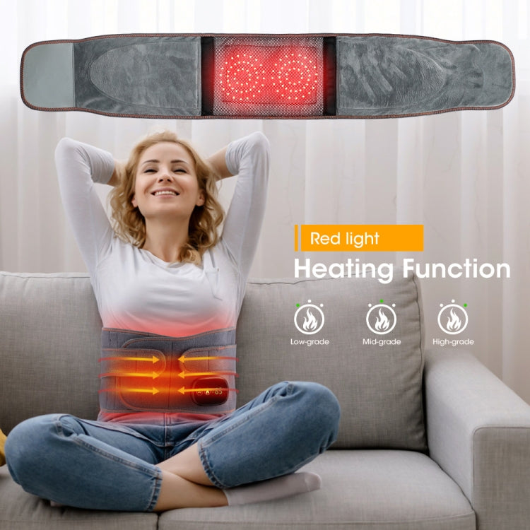USB Charging Red Light Heating Massage Lumbar Belt Warming Waist Belt, Lumbar Belt