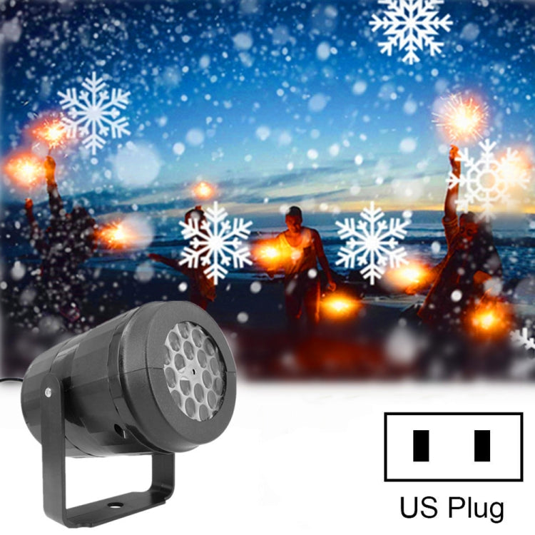 KD-1001 LED Rotatable Christmas Decoration Snowflake Projector Light, US Plug, EU Plug, UK Plug, AU Plug