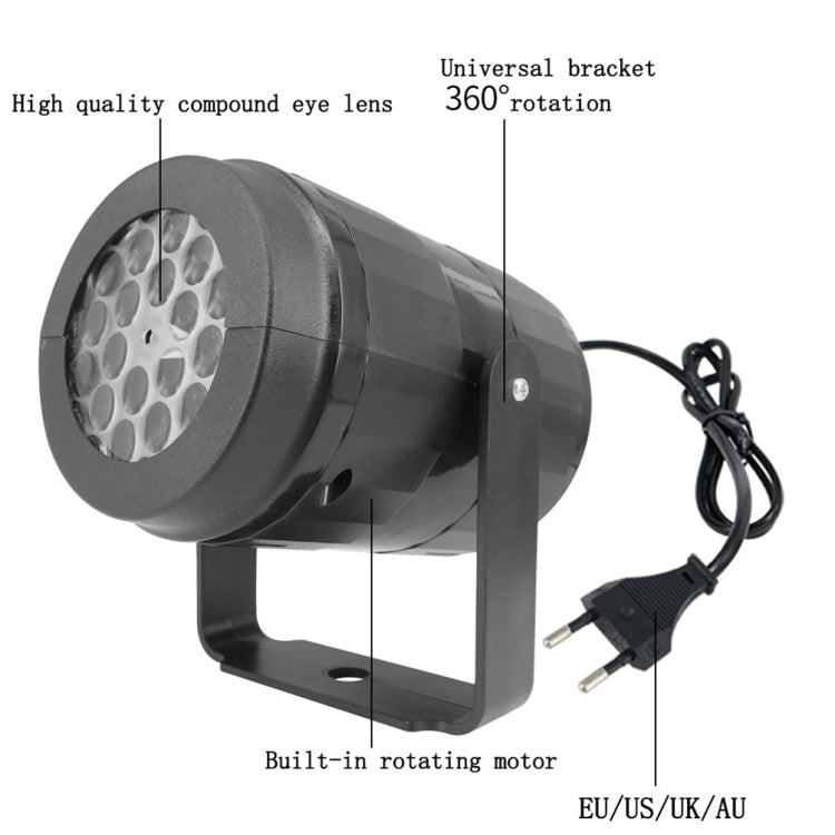 KD-1001 LED Rotatable Christmas Decoration Snowflake Projector Light, US Plug, EU Plug, UK Plug, AU Plug