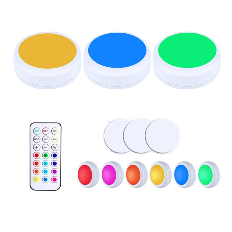 13-colour Night Light RGB Infrared Dimmable Cabinet Light, 3 Lights 1 Remote Control, 6 Lights 2 Remote Control 3 Lights 1 Remote Control