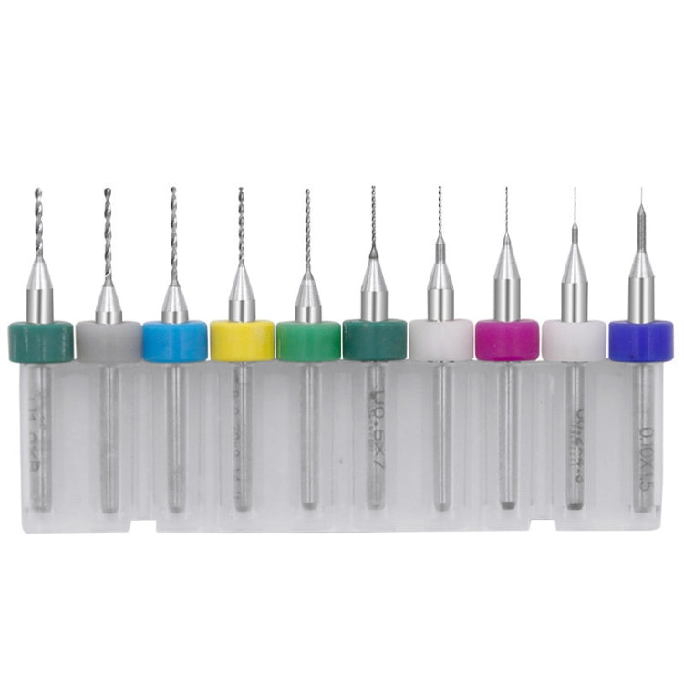 10 In 1 PCB Tungsten Steel Drill Bits Carving Miniature Drill Bits, Size:, 0.1-1mm, 0.6-1.5mm, 1.1-2mm, 1.5-2.4mm, 2.1-3.0mm 0.1-1mm