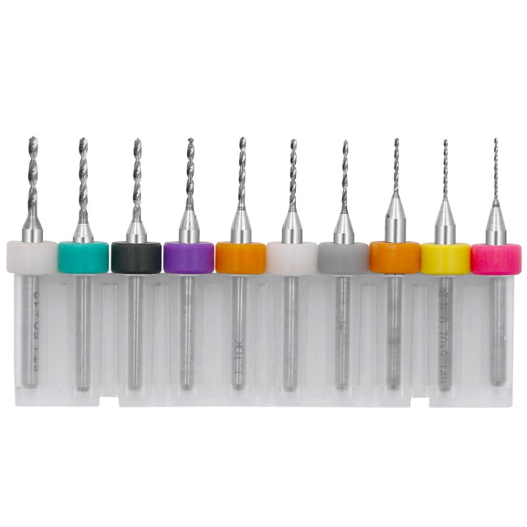 10 In 1 PCB Tungsten Steel Drill Bits Carving Miniature Drill Bits, Size:, 0.1-1mm, 0.6-1.5mm, 1.1-2mm, 1.5-2.4mm, 2.1-3.0mm 0.6-1.5mm