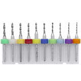 10 In 1 PCB Tungsten Steel Drill Bits Carving Miniature Drill Bits, Size:, 0.1-1mm, 0.6-1.5mm, 1.1-2mm, 1.5-2.4mm, 2.1-3.0mm 1.1-2mm