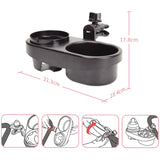 Stroller Double Cup Holder Pushchair Bottle Snack Box Shelf, J4100