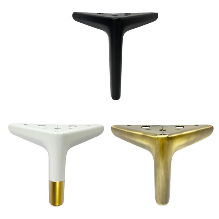 10cm Short-Sided Metal Sofa and Coffee Table Legs, 10cm White Gold, 10cm Green Gulas, 10cm Matt Black