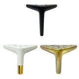 10cm Short-Sided Metal Sofa and Coffee Table Legs, 10cm White Gold, 10cm Green Gulas, 10cm Matt Black