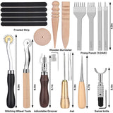 59 In 1 Handmade Leather DIY Tool Set Sewing Craft Tool Set, Style:, A5 Pads, Rotating Knives