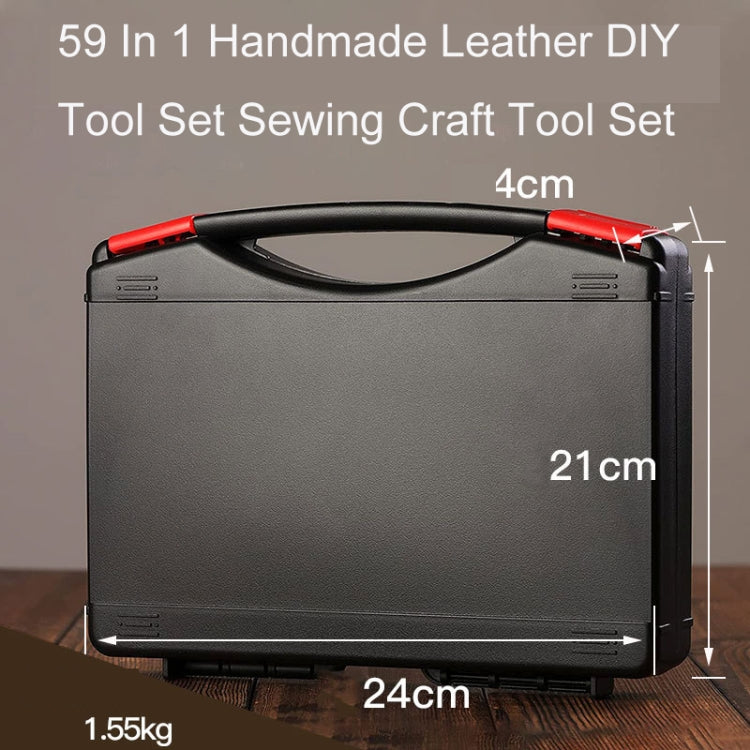 59 In 1 Handmade Leather DIY Tool Set Sewing Craft Tool Set, Style:, A5 Pads, Rotating Knives
