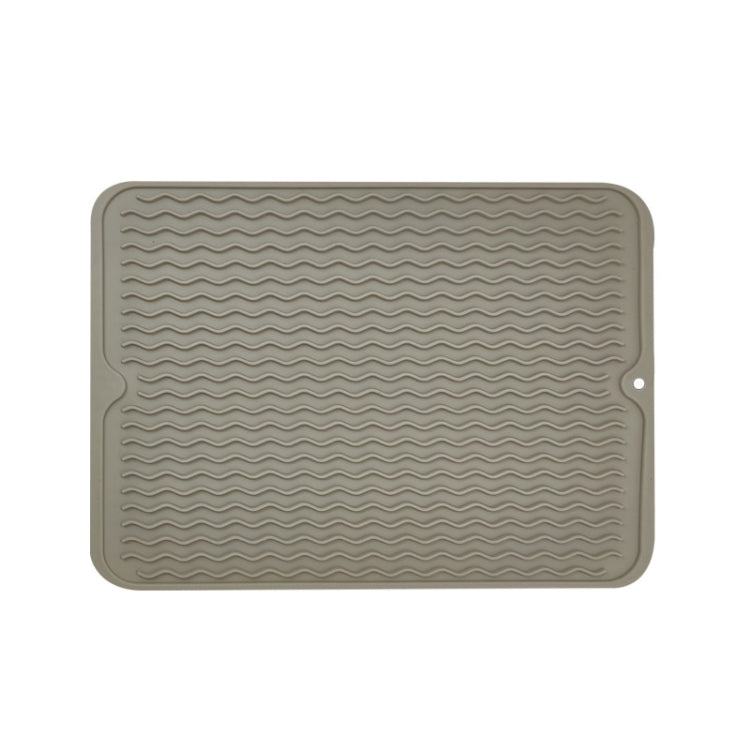 TPR Thickened Thermal Pad Wave Pattern Drain Anti-Slip Mat, Khaki Gray, Khaki Blue, Khaki Pink Khaki Gray Khaki Gray