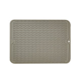 TPR Thickened Thermal Pad Wave Pattern Drain Anti-Slip Mat, Khaki Gray, Khaki Blue, Khaki Pink Khaki Gray Khaki Gray