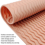 TPR Thickened Thermal Pad Wave Pattern Drain Anti-Slip Mat, Khaki Gray, Khaki Blue, Khaki Pink