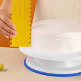 4 PCS / Set Plastic Cream Scraper PP Double Side Sawtooth Baked Cake Flattener, 4 PCS / Set White, 4 PCS / Set Yellow, 4 PCS / Set Sky Blue, 4 PCS / Set Pink