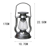 200802 Retro Solar Kerosene Lamp Shape Handheld Lamp Home Decor Flame Lamp, Bronze, Gold, Silver, Rusty, Red