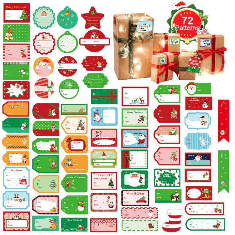 1set 72pcs/set Christmas Stickers Gift Bag Packaging Box Closure Stickers Default Title