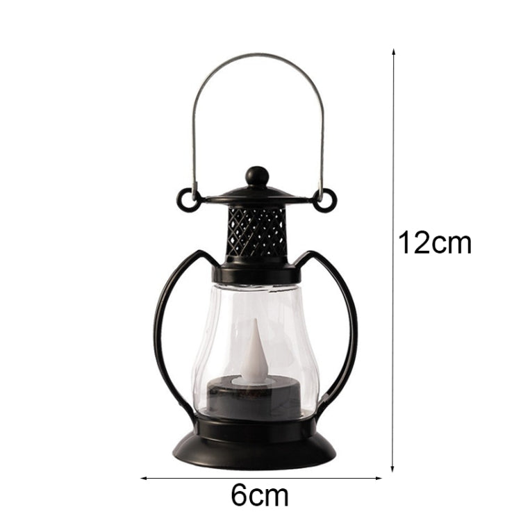 Retro Water-Drop Flame Lantern Ornament Christmas Scene Decoration Oil Light