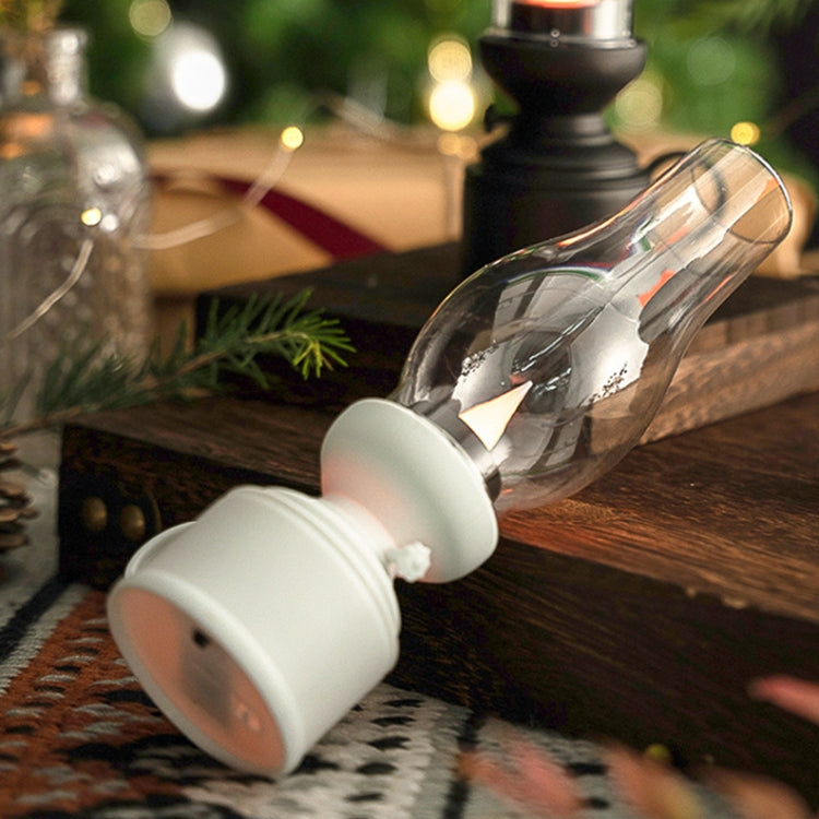 Retro Luminous Kerosene Lamp Christmas Simulation Oil Lamp Decoration, Spec:, Water-drop (Bronze), Water-drop (Black), Water-drop (White), Shaking (Bronze), Shaking (Black), Shaking (White)
