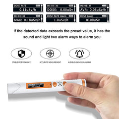 Pen Type Nuclear Radiation Detector Geiger Counter Sound Light Alarm, Pen Type - Zen Craft