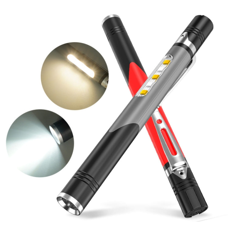 B35 XPG+LED Mini Pen Light Three Light Sources Convenient Flashlights, B35 (Grey), B35 (Red)