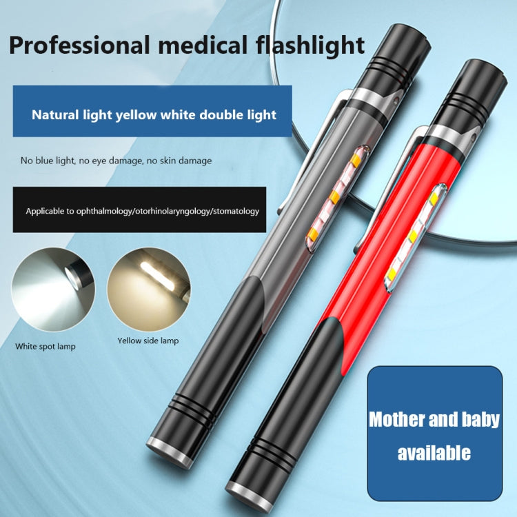 B35 XPG+LED Mini Pen Light Three Light Sources Convenient Flashlights, B35 (Grey), B35 (Red)