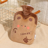 ZS103 Cartoon Plush Water-filled Hot Water Bags Explosion-proof Leak-proof Warming Water Bottle, Spec:, Pink Lucky Rabbit, Beige Lucky Rabbit, Brown Bear, Khaki Bear, Purple Duck, Pink Rabbit, Deep Blue Duck, Ink Green Duck, Intervened Pink            ...