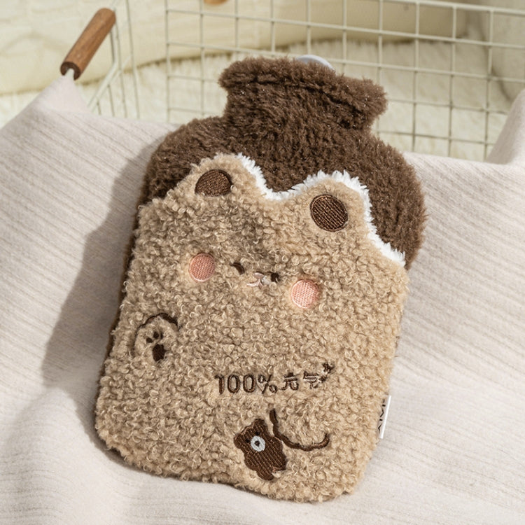 ZS103 Cartoon Plush Water-filled Hot Water Bags Explosion-proof Leak-proof Warming Water Bottle, Spec:, Pink Lucky Rabbit, Beige Lucky Rabbit, Brown Bear, Khaki Bear, Purple Duck, Pink Rabbit, Deep Blue Duck, Ink Green Duck, Intervened Pink            ...