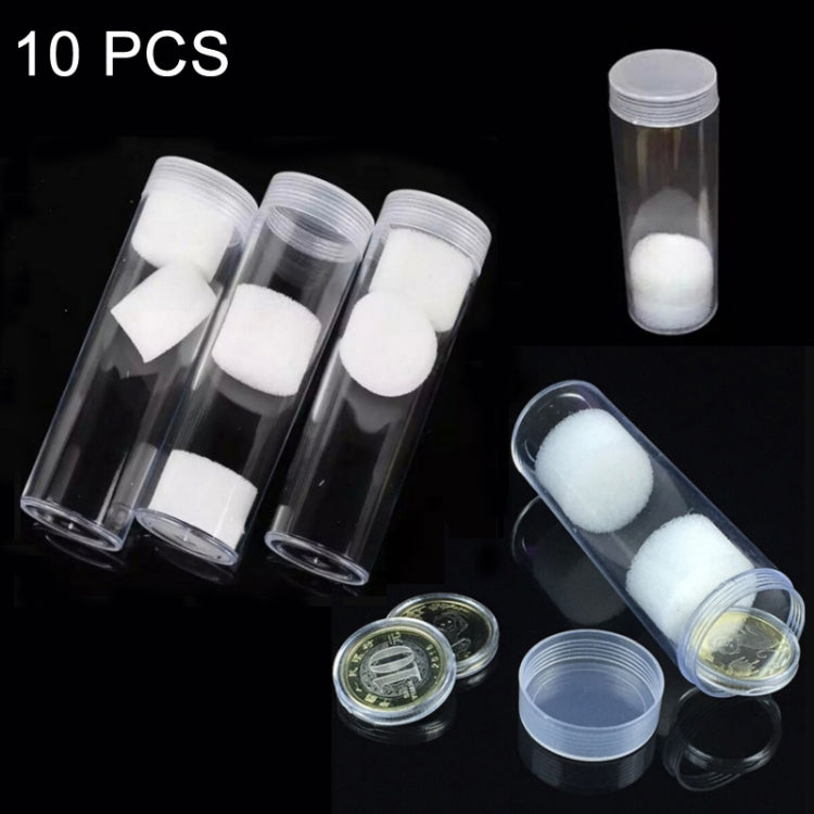 10 PCS 25mm Screw Mouth Commemorative Coin Cylinder Storage Box, 10pcs 25mm 10pcs 25mm