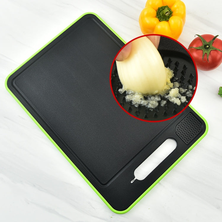 Multi-Functional Double-Sided Cutting Board Grinding Garlic With Knife Grinder, Black, Grey