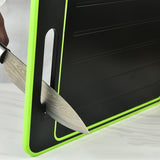 Multi-Functional Double-Sided Cutting Board Grinding Garlic With Knife Grinder, Black, Grey