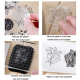 5 PCS Vintage Botanical Arrangement Handbook Clear Silicone Stamp