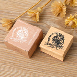 5 PCS DIY Vintage Nature Landscape Handbook Wooden Stamp