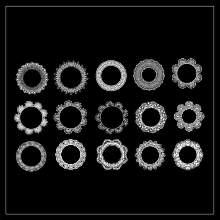 1 Sets Sun Moon Stars Vintage Lace Children Handbook Material Star Arch Of The North Star