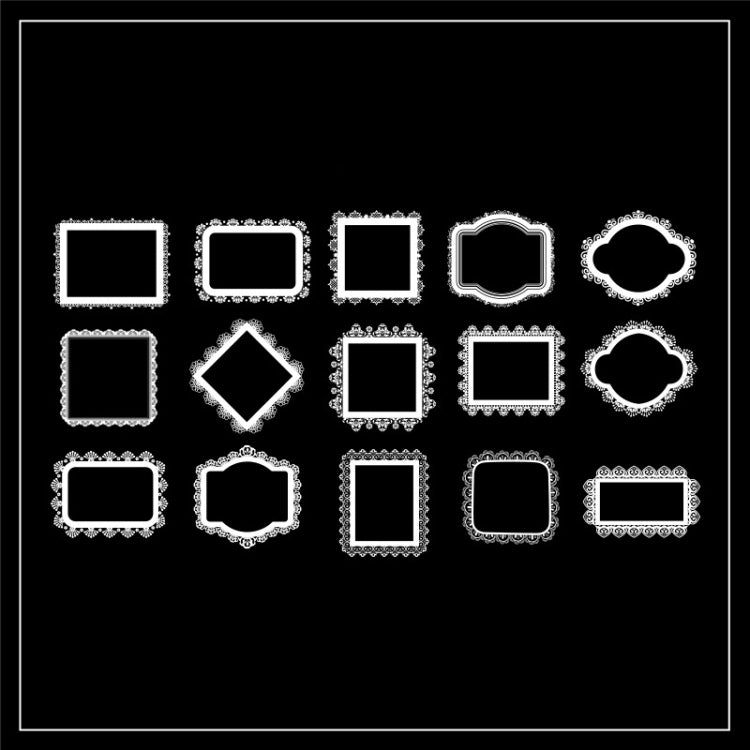 1 Sets Sun Moon Stars Vintage Lace Children Handbook Material Bright As A River Of Stars