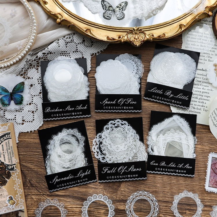 1 Sets Sun Moon Stars Vintage Lace Children Handbook Material