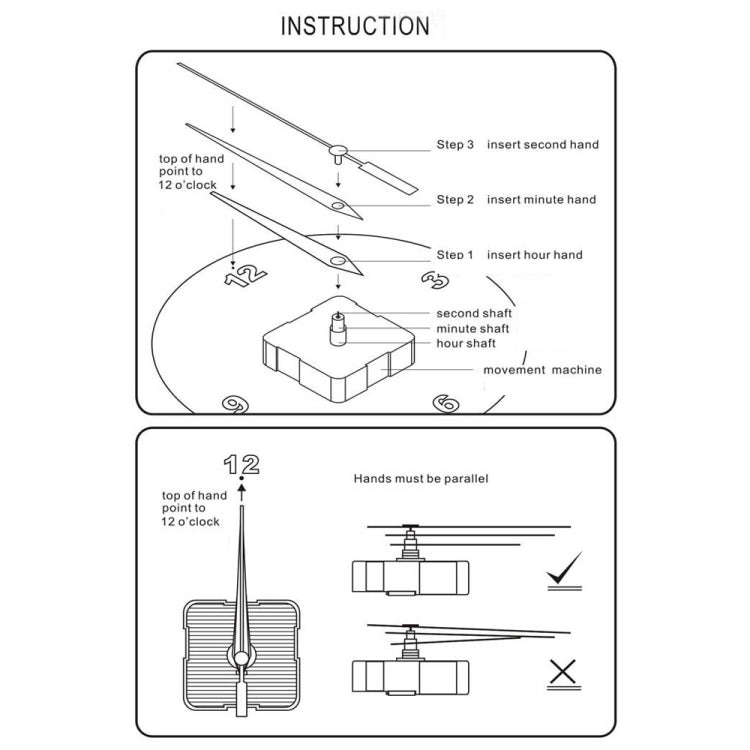 2 PCS HR1688 Quartz Clock Mechanism Movement, 8mm, 14.5mm/6.7mm, 17mm/ 9.7mm, 20mm/ 11.7mm, 22.5mm/ 14.5mm, 28mm/ 20.5mm, 31mm/ 24mm