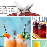 50 PCS CA-M239 Portable Fruit Juicer Blade Semi-Circle Straight 304 Stainless Steel Stirring Knife, Semi-Circle Straight