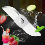 50 PCS CA-M239 Portable Fruit Juicer Blade Semi-Circle Straight 304 Stainless Steel Stirring Knife, Semi-Circle Straight