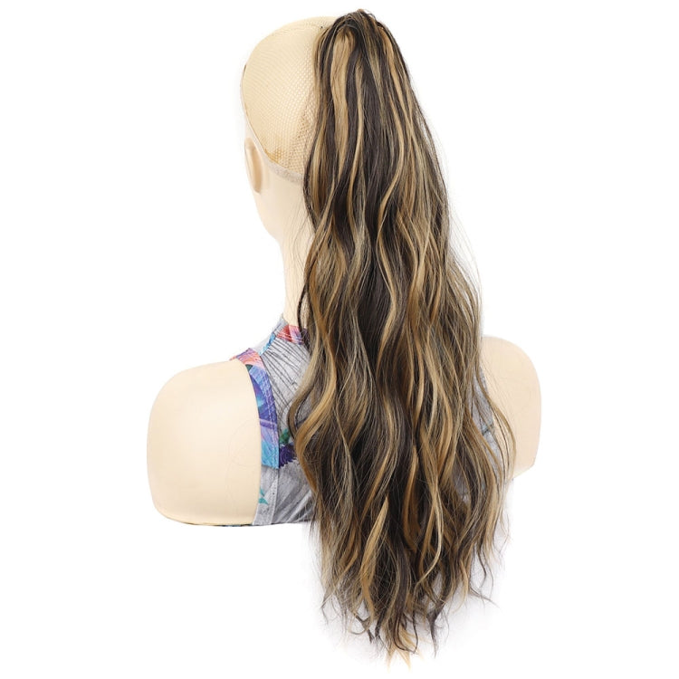 P96 Clip-On Wig Long Ponytail Water Ripple Long Curly Wig