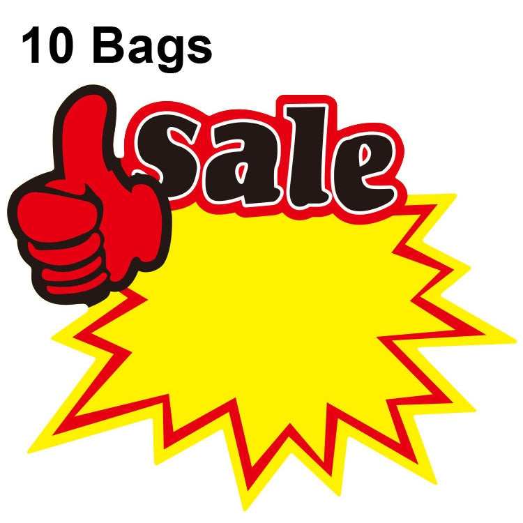 10 bags 25x19cm Explosion Sticker Product Price Tag Supermarket Price Label, WM-001, WM-002, WM-003, WM-005, WM-006, WM-007, WM-008, WM-009, WM-010, WM-011, WM-012, WM-013, XD-511, XD-520, XD-532, XD-537, XD-541, XD-559